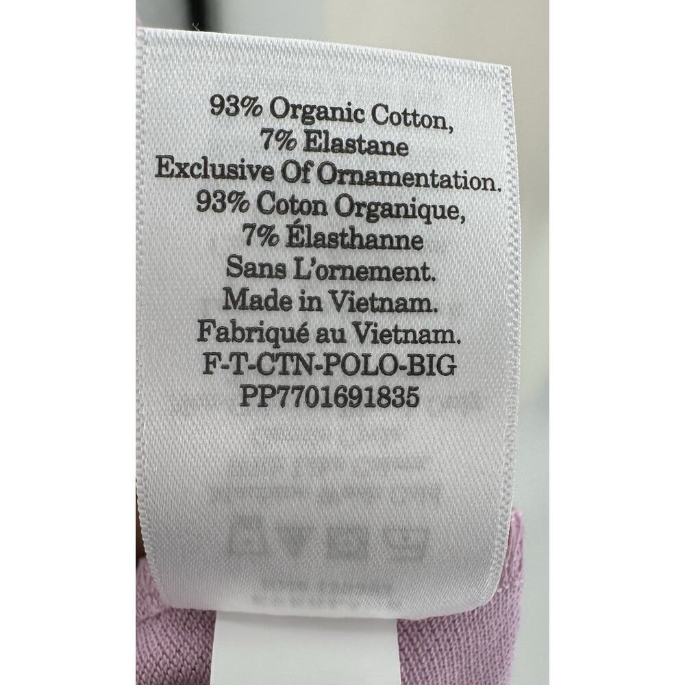 Everlane Women’s Organic Cotton Polo Shirt Pink Short Sleeve Pullover Top Sz S - Picture 9 of 9